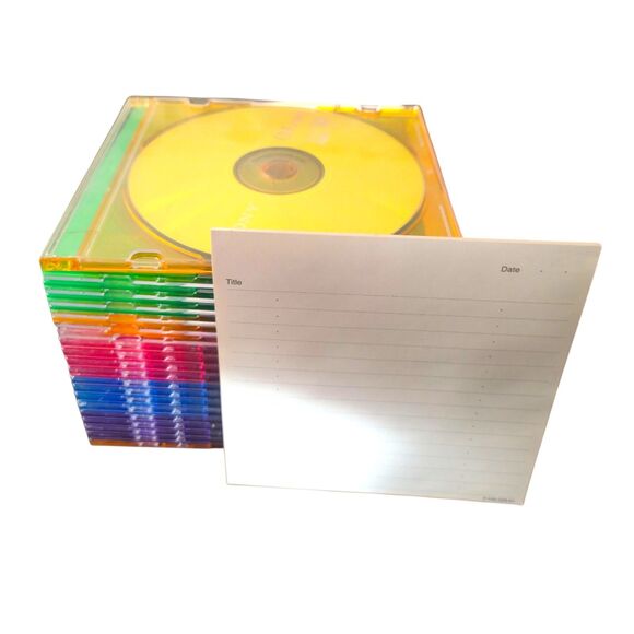 Sony CD-R Music CDs 19 Pack Slim Color Jewel Cases 80 Min 20CRM80LX2 NEW!! - Picture 6 of 6